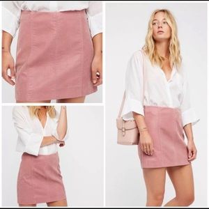 Free people pressed flower mini skirt
